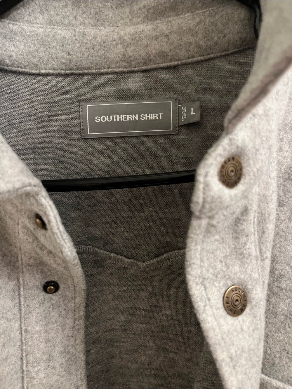 The Southern Shirt Company Gray Snap-Front Shacket - Picture 2 of 4